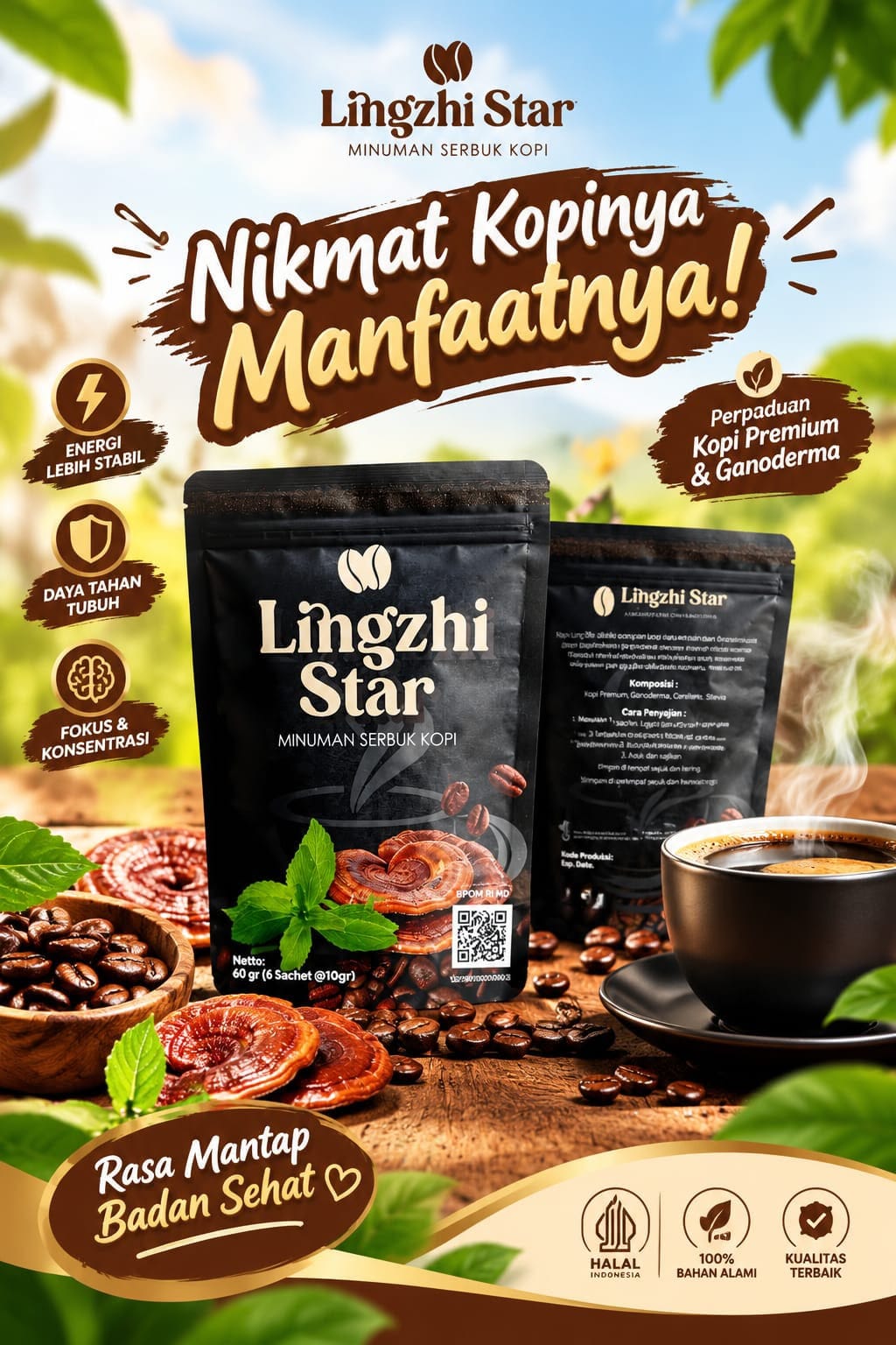 Kopi Lingzhi Star Ganoderma